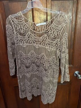 Maurices Crochet Top in Taupe